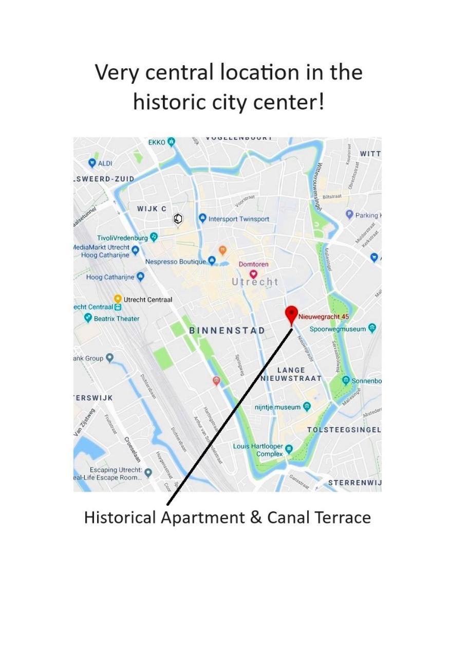 Large Historical Apartment & Canal Terrace Utrecht Dış mekan fotoğraf